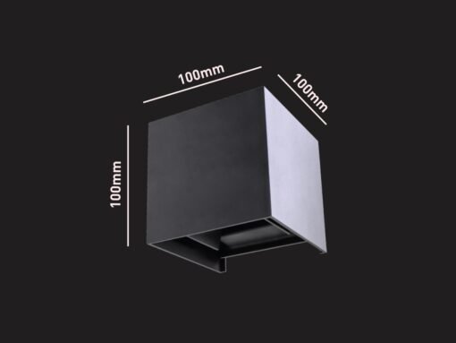 12W LED sand black Wall lamp Cube duo light adjustable waterproof - Image 4