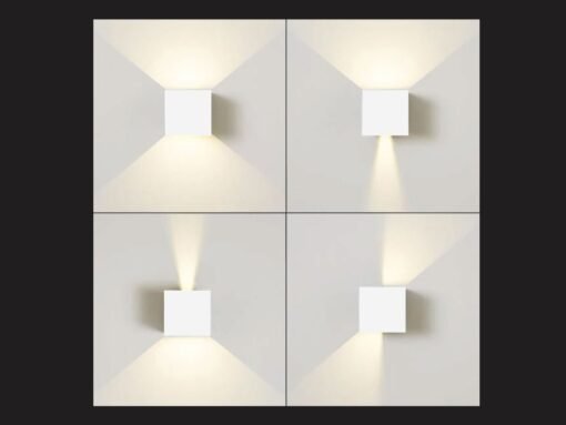 12W LED sand white Wall lamp Cube duo light adjustable waterproof - Image 7