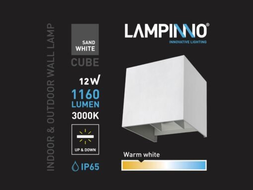 12W LED sand white Wall lamp Cube duo light adjustable waterproof - Image 5