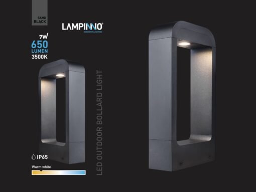 7W LED sand black Garden lamp 30cm warm white - Image 6