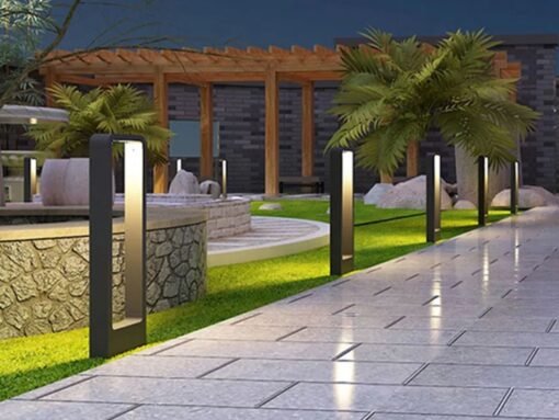 7W LED sand black Garden lamp 60cm warm white - Image 3