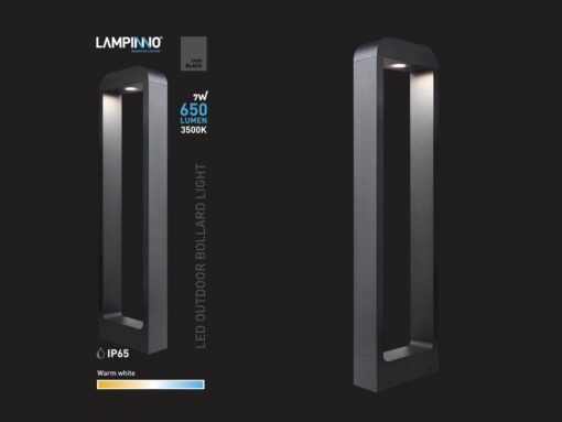 7W LED sand black Garden lamp 60cm warm white - Image 5