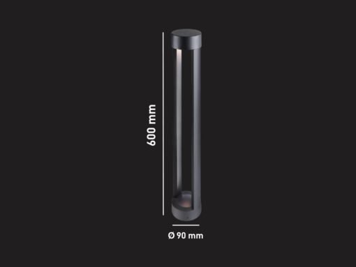 7W LED sand black garden lamp cylinder 60cm warm white - Image 3