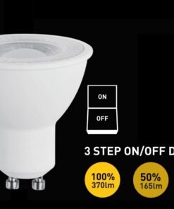 4.9W GU10 LED Spot 3 Steps On/Off dimming with lens 3000K