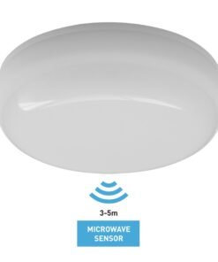 12W 4000K Surface-mounted LED Panels waterproof fire-resistant with microwave sensor