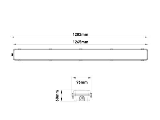 150cm Pro double LED TL T8 fixture waterproof with reflectors - Image 4