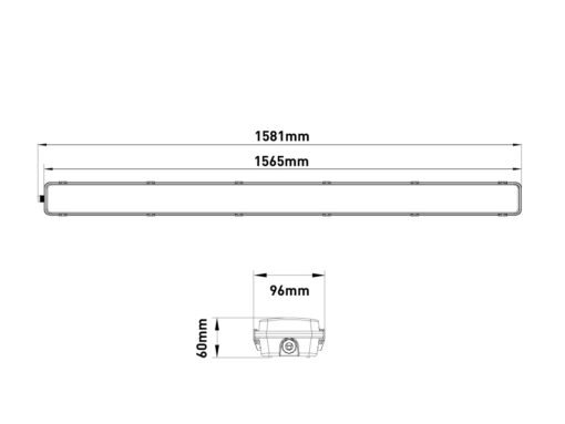 150cm double LED TL T8 fixture waterproof - Image 10