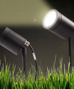 Spike light garden lamp GU10 fitting sand black waterproof