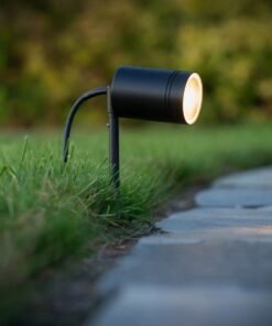 Alternative view of Spike light garden lamp GU10 fitting sand black waterproof