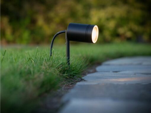 Spike light garden lamp GU10 fitting sand black waterproof - Image 2