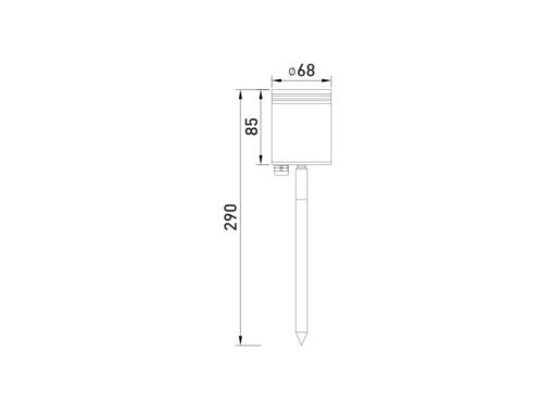 Spike light garden lamp GU10 fitting sand black waterproof - Image 6