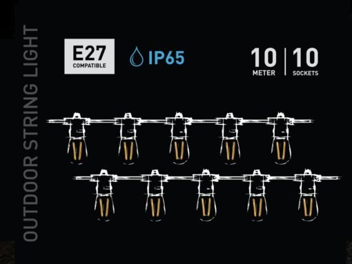 10 meters E27 Waterproof String Light connectable - Image 5