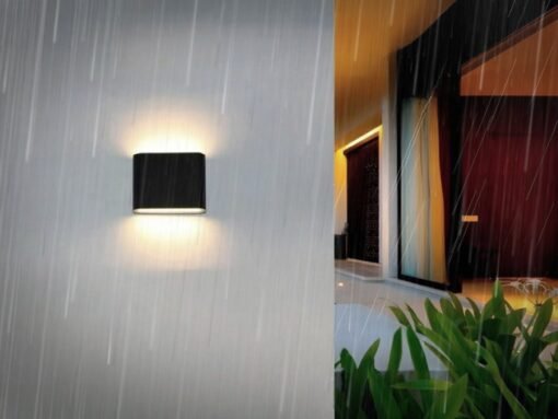 6W (2*3W) LED Sand Black Up & Down Waterproof Wall Lamp 3000K - Image 3