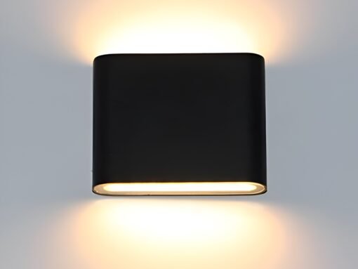 6W (2*3W) LED Sand Black Up & Down Waterproof Wall Lamp 3000K - Image 2