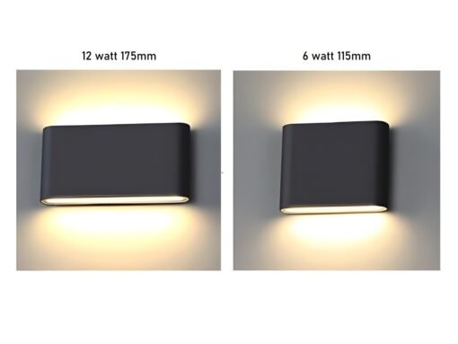 12W (2*6W) LED Sand Black Up & Down Waterproof Wall Lamp 3000K - Image 5