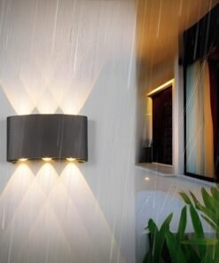 Alternative view of 6W (6*1W) LED Sand Black Up & Down Waterproof Wall Lamp 3000K