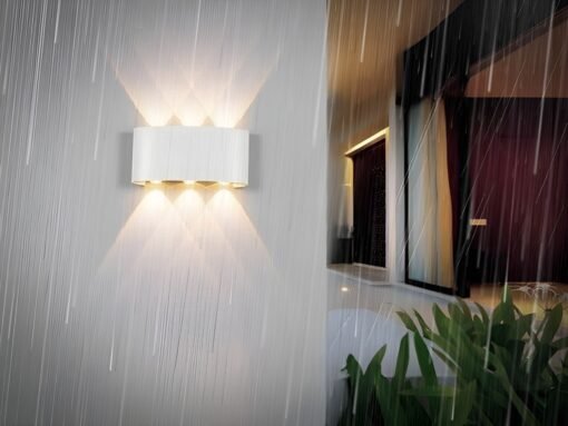 6W (6*1W) LED Sand White Up & Down Waterproof Wall Lamp 3000K - Image 3