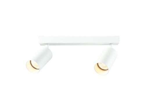 Surface-mounted spotlight GU10 Fixture double cylinder sand white rotatable