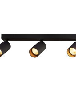 Surface-mounted spotlight GU10 Fixture triple cylinder sand black rotatable