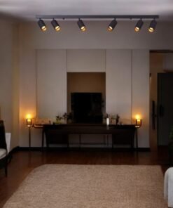 Alternative view of GU10 Surface-mounted spotlight Fixture 6 cylinders sand black rotatable