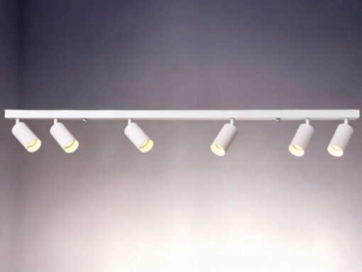 GU10 Surface-mounted spotlight Fixture 6 cylinders sand white rotatable