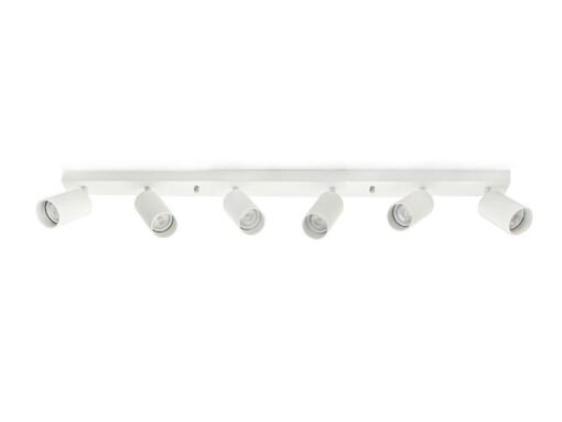 GU10 Surface-mounted spotlight Fixture 6 cylinders sand white rotatable - Image 3