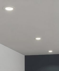 Alternative view of GU10 recessed fixture sand white with lamp holder