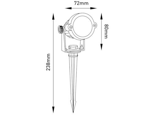 Spike Light garden lamp GU10 fitting sand black waterproof - Image 5