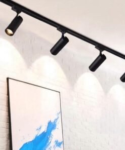 Alternative view of 18W 3000K LED Track Light cylinder sand black rotatable