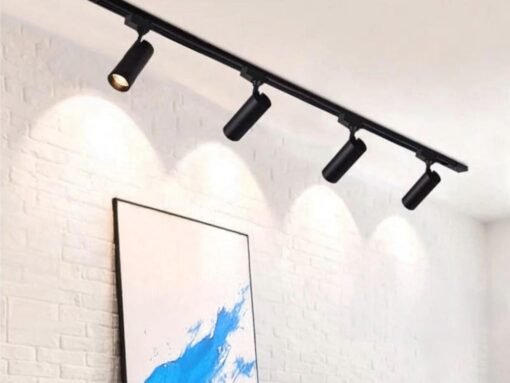 18W 3000K LED Track Light cylinder sand black rotatable - Image 2