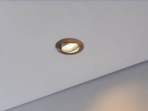 GU10 recessed fixture sand satin nickel with lamp holder - Image 5