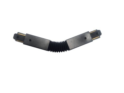 Flexible connection for 1 phase 2 wire track light system sand black