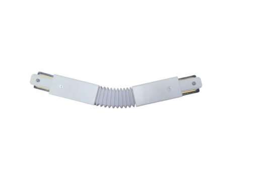 Flexible connection for 1 phase 2 wire track light system sand white