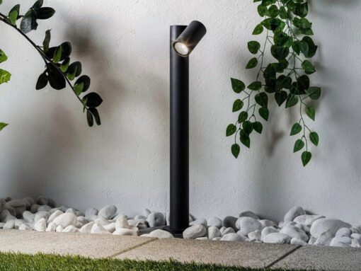 Outdoor Bollard Light GU10 Fitting Sand Black Rotatable Waterproof - Image 3