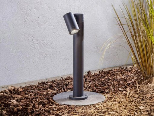 Outdoor Bollard Light GU10 Fitting Sand Black Rotatable Waterproof - Image 2