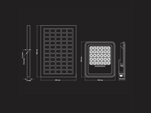Solar 1000lm LED Floodlight with Remote Control - Image 3