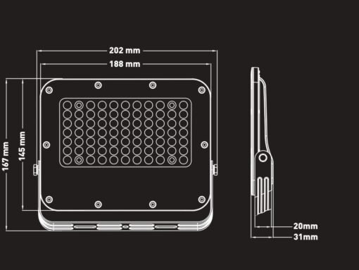 50W 3000K Floodlights With Lens SMD LED Waterproof - Image 5