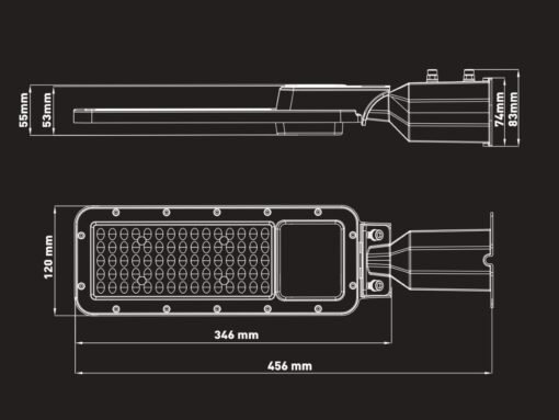 50W SMD LED Street Light with lens waterproof 3000K - Image 7