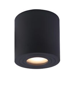 GU10 Waterproof Surface mounted spotlight fixture cylinder sand black