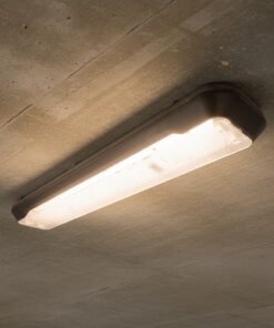 Alternative view of 60cm Pro Design double LED TL T8 fixture waterproof dark gray with reflector