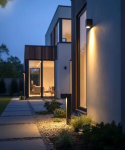 Alternative view of Garden lamp rectangular GU10 fitting sand black rotatable waterproof