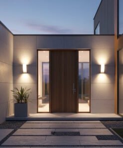 Alternative view of 15W LED Wall Lamp curved design sand black warm white waterproof