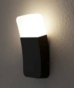 Alternative view of 9.5W LED Wall Lamp curved sand black warm white waterproof