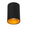 GU10 Surface mounted spotlight fixture cylinder sand gold and black