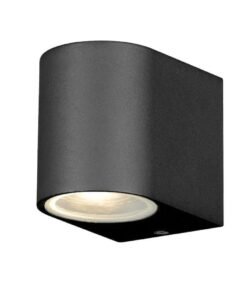 Alternative view of Wall lamp modern semi-circular GU10 fitting sand black waterproof