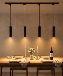 Alternative view of Track light spot GU10 Decorative Hanging lamp cylinder 24cm sand black