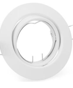 Alternative view of GU10 recessed fixture sand white with lamp holder