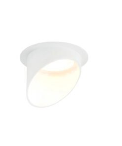 Alternative view of GU10 Recessed design fixture cylinder sand white with lamp holder