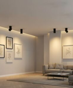 Alternative view of GU10 Surface-mounted spot fixture cylinder sand black rotatable