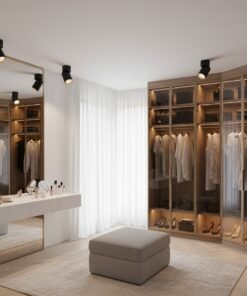 Alternative view of GU10 Surface-mounted spot fixture cylinder sand black and gold rotatable